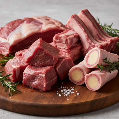 Goat Mutton Mixed Cuts | Boneless, Rib Chops, Curry Cut & Nalli | With Fat