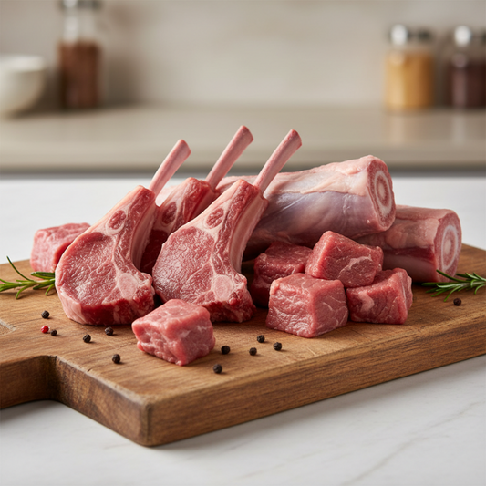 Goat Mutton Mixed Cuts | Boneless, Rib Chops, Curry Cut & Nalli | With Fat